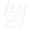 Dessin au trait blanc d'une couronne stylisée posée sur un socle.